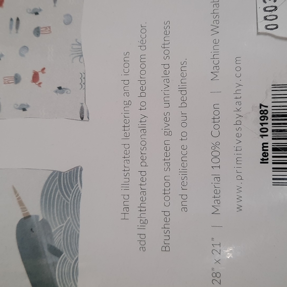 Narwhal Sign & Pillow Case Set Wall Art Shelf Sitter 2- Cotton Pillow Case Home - Picture 6 of 7